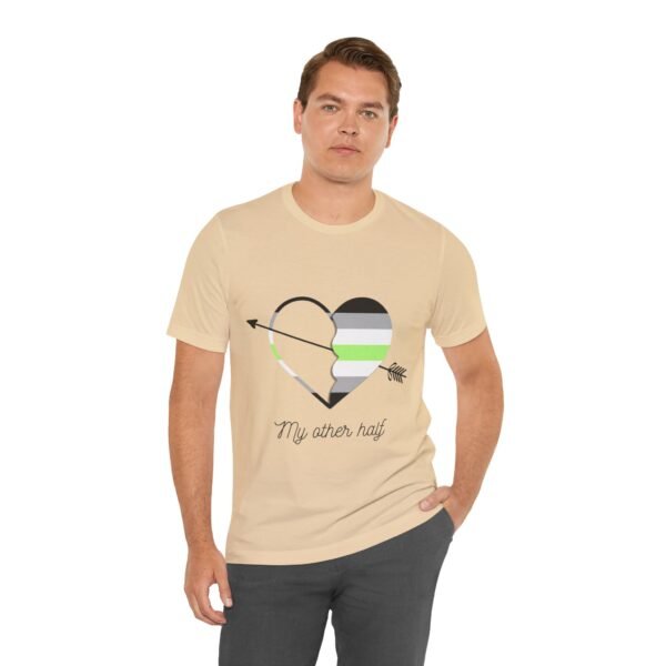 Agender Flag T-shirt Valentines Day Unisex Size - My Other Half - Image 14