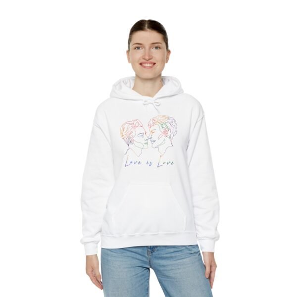 Gay Flag Hoodie Valentine's Day Unisex Size - Love Is Love - Image 7