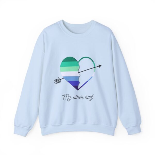 Gay Flag Heavy Blend Crewneck Sweatshirt Valentines Day Unisex Size - My Other Half - Image 9