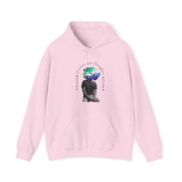 Gay Flag Hoodie Valentine's Day Unisex Size - Head Full Of Roses - Image 22