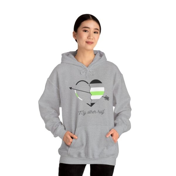 Agender Flag Hoodie Valentine's Day Unisex Size - My Other Half - Image 10