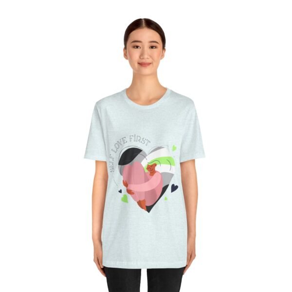 Gender Flag T-shirt Valentines Day Unisex Size - Self Love First - Image 8