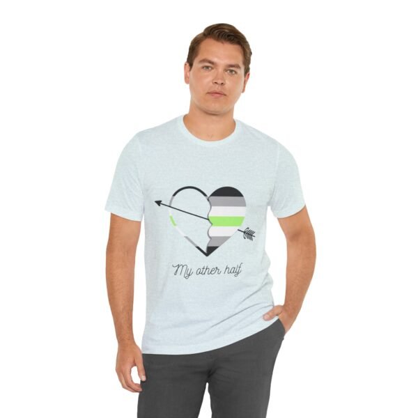 Agender Flag T-shirt Valentines Day Unisex Size - My Other Half - Image 22