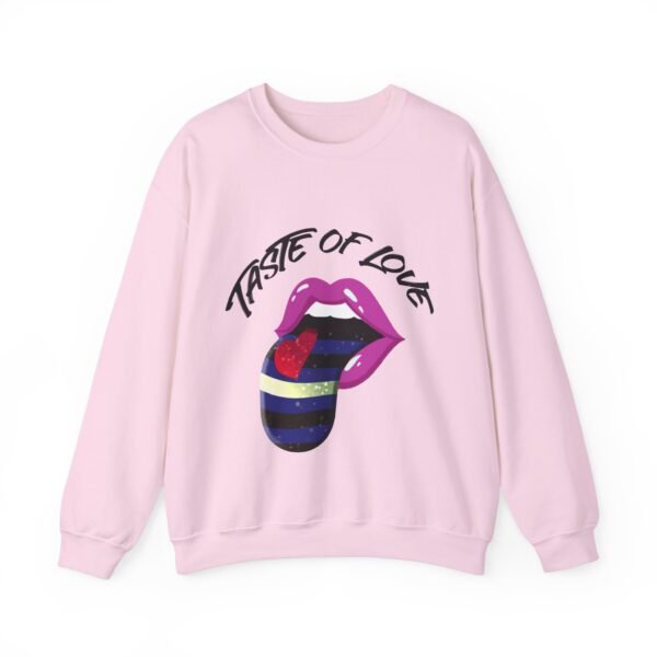 Leather Flag Heavy Blend Crewneck Sweatshirt Valentines Day Unisex Size - Taste Of Love - Image 9