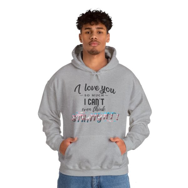 Transgender Flag Hoodie Valentine's Day Unisex Size - I Can't Even Think Straight - Image 11
