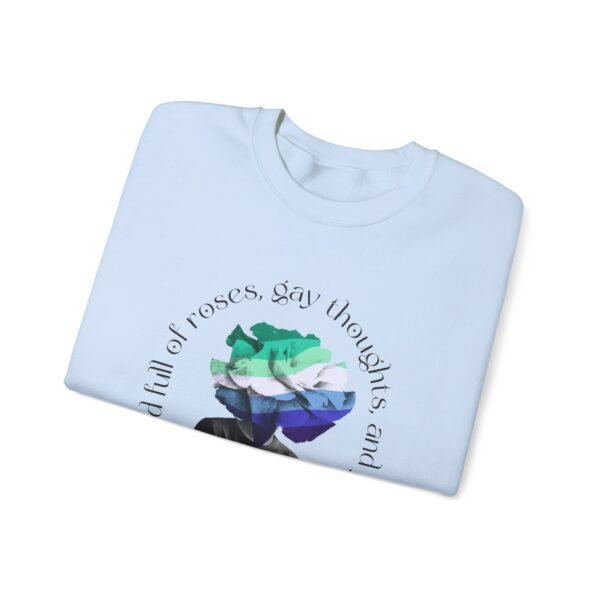 Gay Flag Heavy Blend Crewneck Sweatshirt Valentines Day Unisex Size - Head Full Of Roses - Image 11