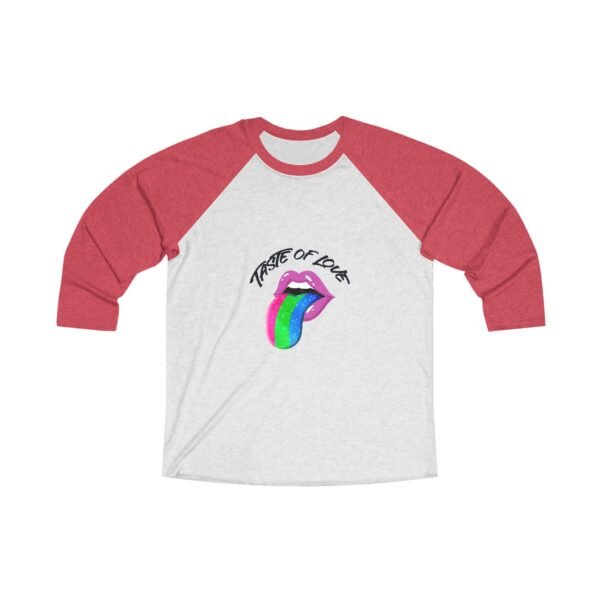 Polysexual Flag Tri-Blend Raglan Tee Valentines Day Unisex Size - Taste Of Love - Image 3