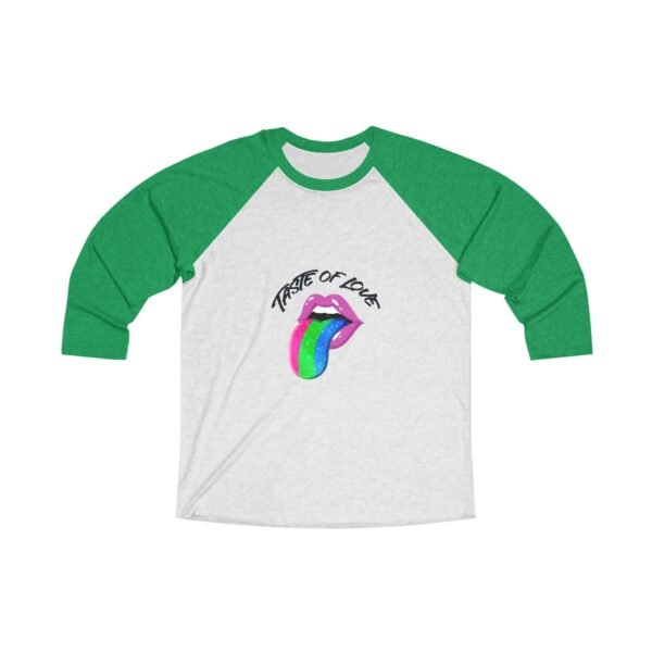 Polysexual Flag Tri-Blend Raglan Tee Valentines Day Unisex Size - Taste Of Love - Image 5