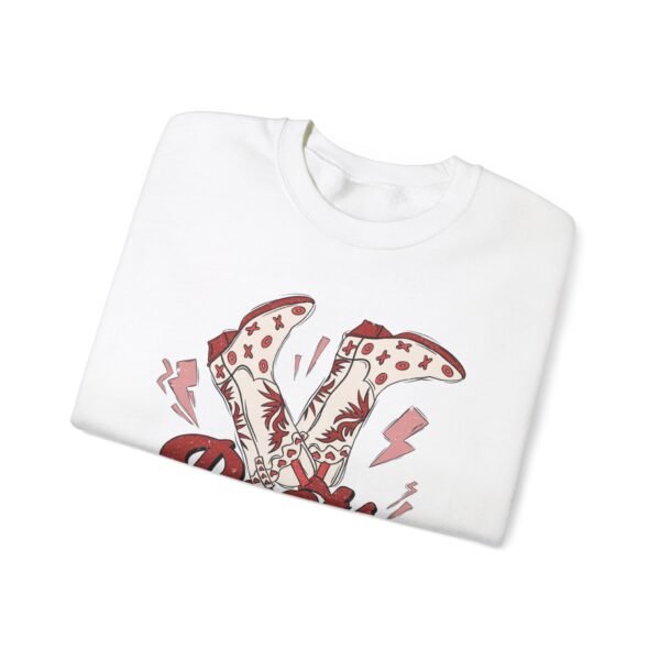 Heavy Blend Crewneck Sweatshirt Valentines Day Unisex Size - Boots Never Broke My Heart - Image 3