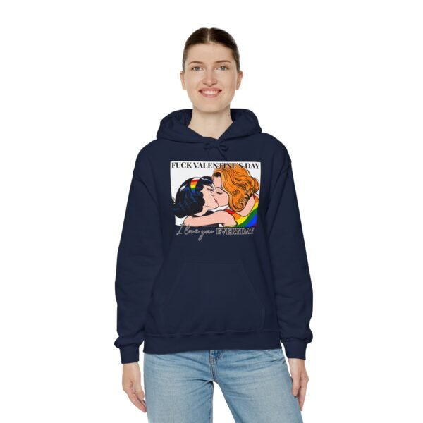 LGBTQ Hoodie Valentine's Day Unisex Size - Fuck Valentine's Day - Image 26