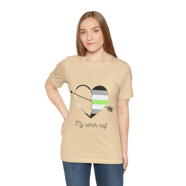 Agender Flag T-shirt Valentines Day Unisex Size - My Other Half - Image 13