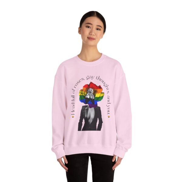 Two Spirit Flag Heavy Blend Crewneck Sweatshirt Valentines Day Unisex Size - Head Full Of Roses - Image 16