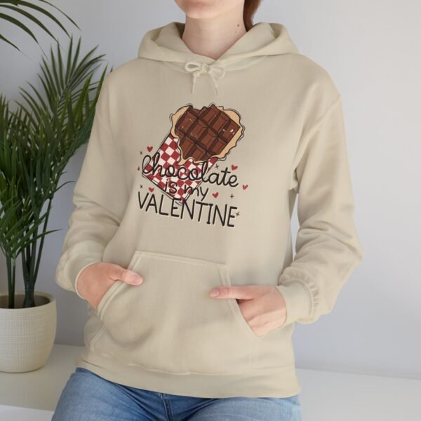 Hoodie Valentine's Day Unisex Size - Chocolate Is My Valentine - Image 14
