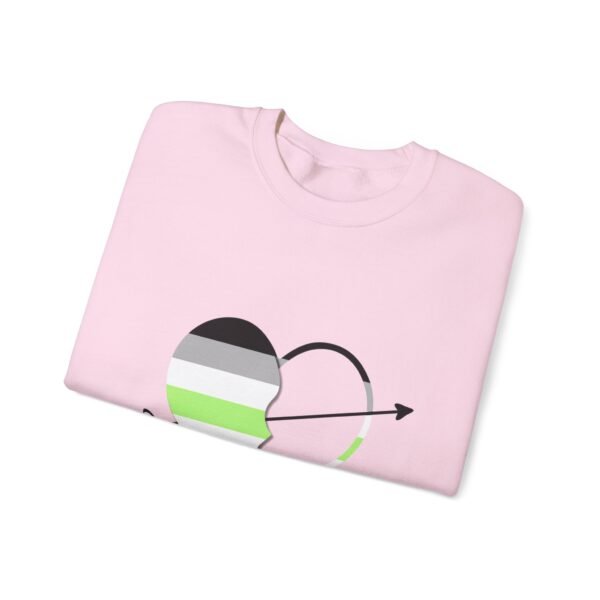 Agender Flag Heavy Blend Crewneck Sweatshirt Valentines Day Unisex Size - My Other Half - Image 15