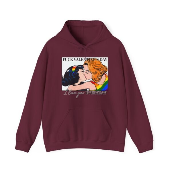 LGBTQ Hoodie Valentine's Day Unisex Size - Fuck Valentine's Day - Image 15