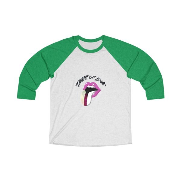 Demisexual Flag Tri-Blend Raglan Tee Valentines Day Unisex Size - Taste Of Love - Image 5