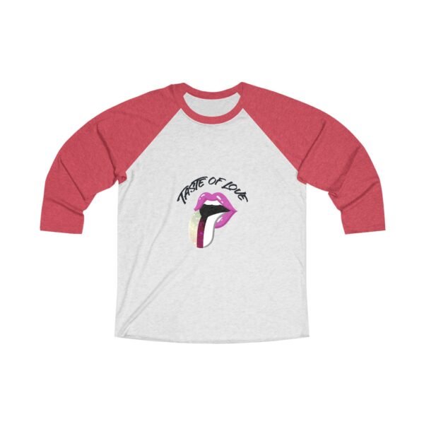 Demisexual Flag Tri-Blend Raglan Tee Valentines Day Unisex Size - Taste Of Love - Image 3