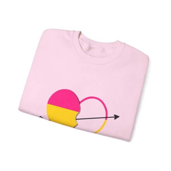 Pansexual Flag Heavy Blend Crewneck Sweatshirt Valentines Day Unisex Size - My Other Half - Image 15
