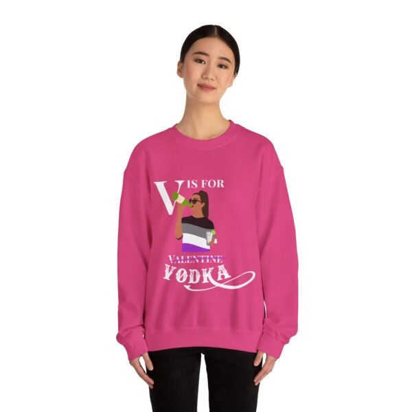 Asexual Flag Heavy Blend Crewneck Sweatshirt Valentines Day Unisex Size - V Is For Valentine - Image 20