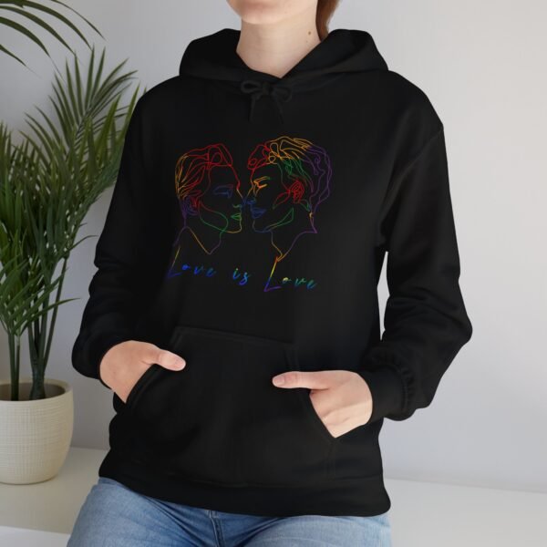 Gay Flag Hoodie Valentine's Day Unisex Size - Love Is Love - Image 15