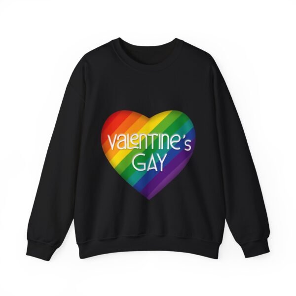 LGBT Flag Heavy Blend Crewneck Sweatshirt Valentines Day Unisex Size - Valentine's Gay - Image 5