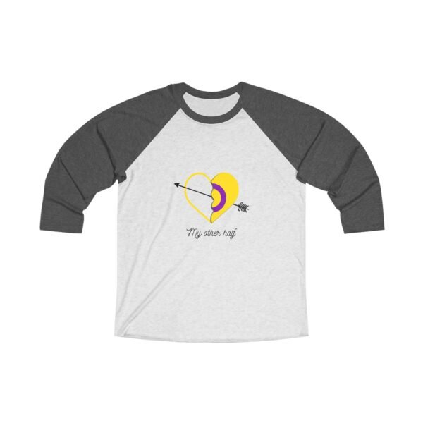 Intersexual Flag Tri-Blend Raglan Tee Valentines Day Unisex Size - My Other Half
