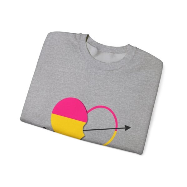 Pansexual Flag Heavy Blend Crewneck Sweatshirt Valentines Day Unisex Size - My Other Half - Image 7