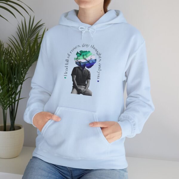 Gay Flag Hoodie Valentine's Day Unisex Size - Head Full Of Roses - Image 21