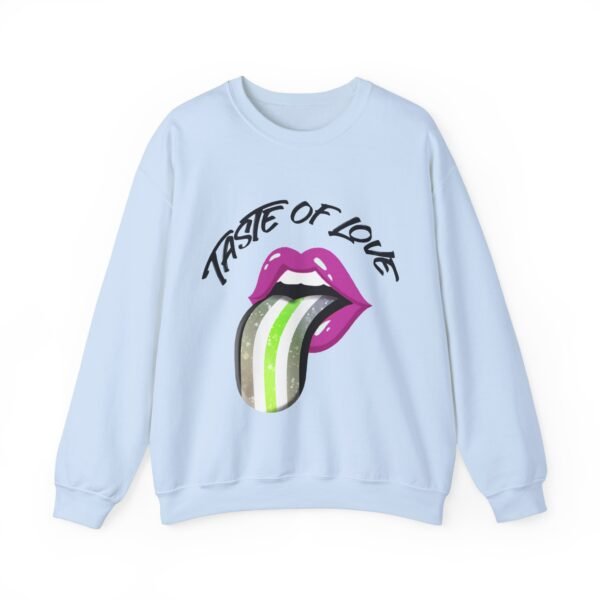 Agender Flag Heavy Blend Crewneck Sweatshirt Valentines Day Unisex Size - Taste Of Love - Image 5