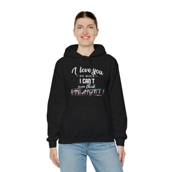 Transgender Flag Hoodie Valentine's Day Unisex Size - I Can't Even Think Straight - Image 5