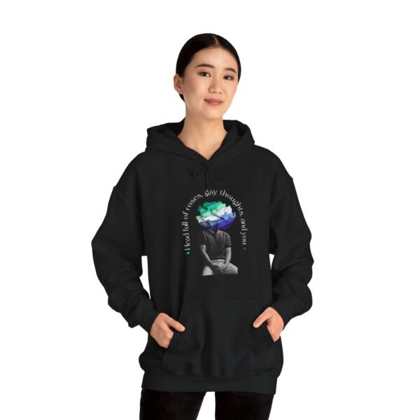 Gay Flag Hoodie Valentine's Day Unisex Size - Head Full Of Roses - Image 10