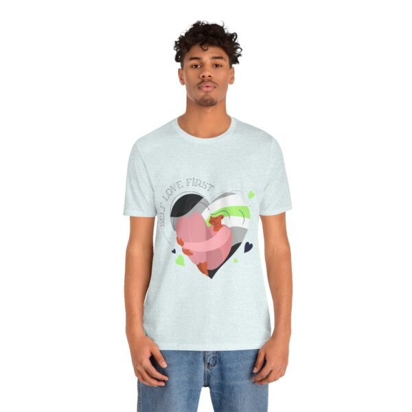 Gender Flag T-shirt Valentines Day Unisex Size - Self Love First - Image 9
