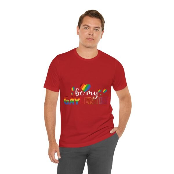 LGBT Flag T-shirt Valentines Day Unisex Size - Be My Gaylentine - Image 38