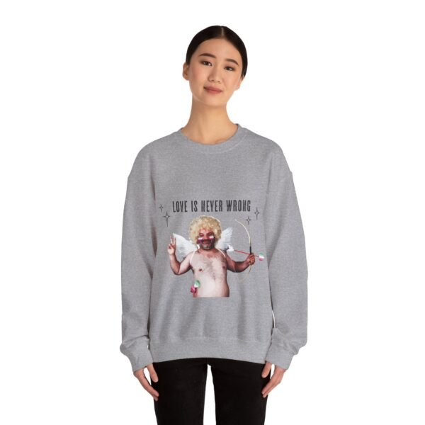 Abrosexual Flag Heavy Blend Crewneck Sweatshirt Valentines Day Unisex Size - Love Is Never Wrong - Image 12