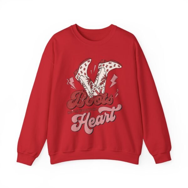 Heavy Blend Crewneck Sweatshirt Valentines Day Unisex Size - Boots Never Broke My Heart - Image 17