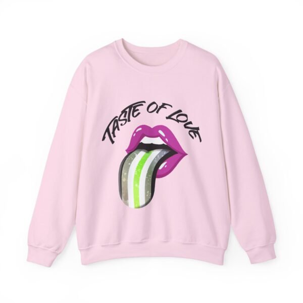 Agender Flag Heavy Blend Crewneck Sweatshirt Valentines Day Unisex Size - Taste Of Love - Image 9