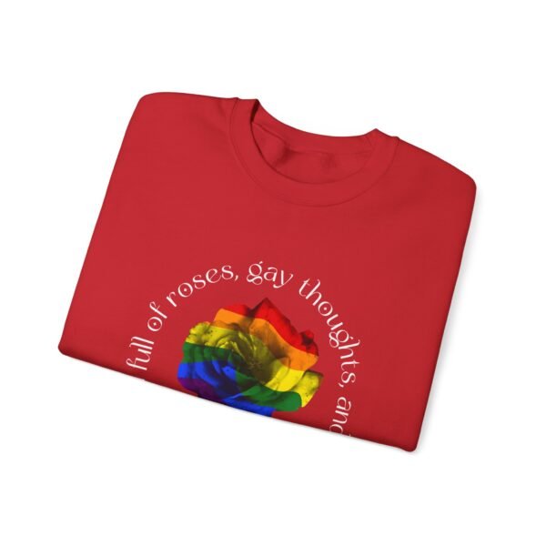 LGBT Flag Heavy Blend Crewneck Sweatshirt Valentines Day Unisex Size - Head Full Of Roses - Image 19