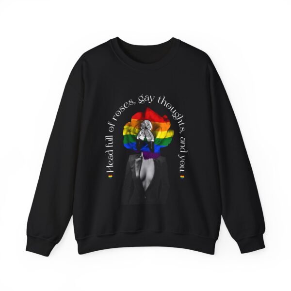 Two Spirit Flag Heavy Blend Crewneck Sweatshirt Valentines Day Unisex Size - Head Full Of Roses - Image 5