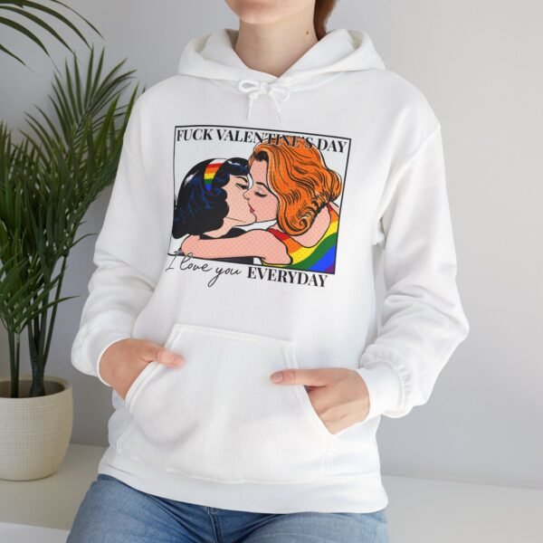 LGBTQ Hoodie Valentine's Day Unisex Size - Fuck Valentine's Day - Image 7