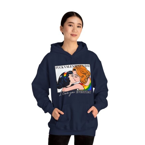 LGBTQ Hoodie Valentine's Day Unisex Size - Fuck Valentine's Day - Image 24