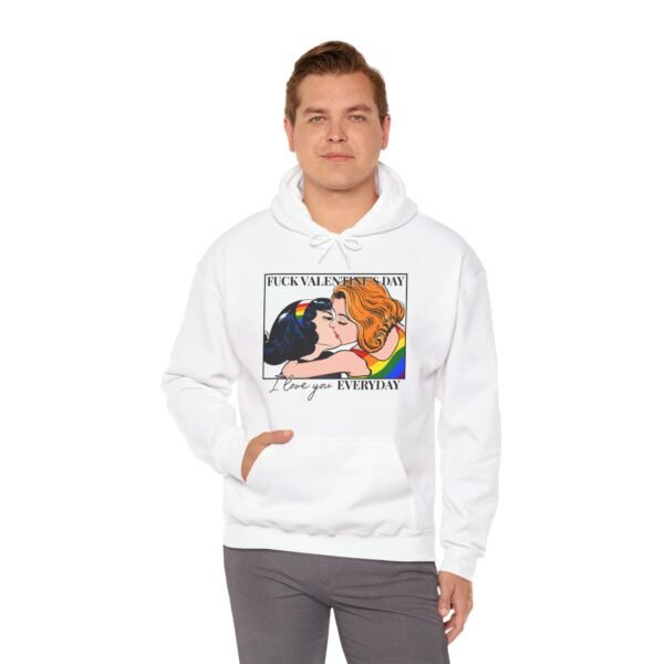 LGBTQ Hoodie Valentine's Day Unisex Size - Fuck Valentine's Day - Image 6