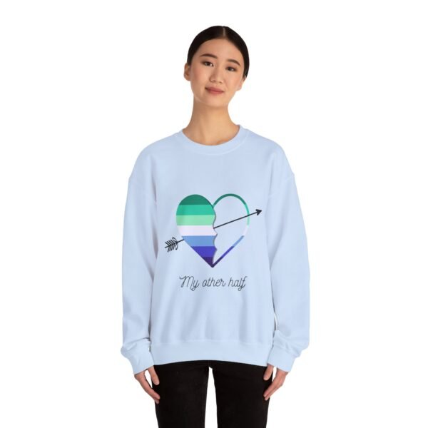 Gay Flag Heavy Blend Crewneck Sweatshirt Valentines Day Unisex Size - My Other Half - Image 12