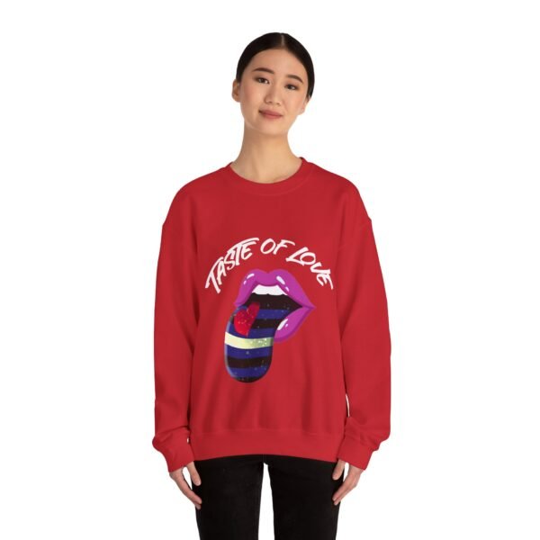 Leather Flag Heavy Blend Crewneck Sweatshirt Valentines Day Unisex Size - Taste Of Love - Image 16