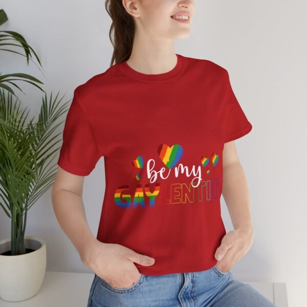LGBT Flag T-shirt Valentines Day Unisex Size - Be My Gaylentine - Image 39