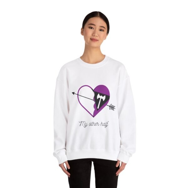 Labrys Lesbian Flag Heavy Blend Crewneck Sweatshirt Valentines Day Unisex Size - My Other Half - Image 4