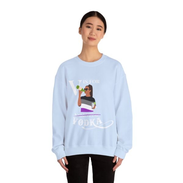 Asexual Flag Heavy Blend Crewneck Sweatshirt Valentines Day Unisex Size - V Is For Valentine - Image 12