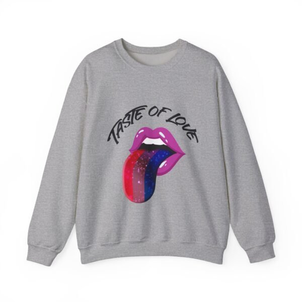 Bisexual Flag Heavy Blend Crewneck Sweatshirt Valentines Day Unisex Size - Taste Of Love - Image 9