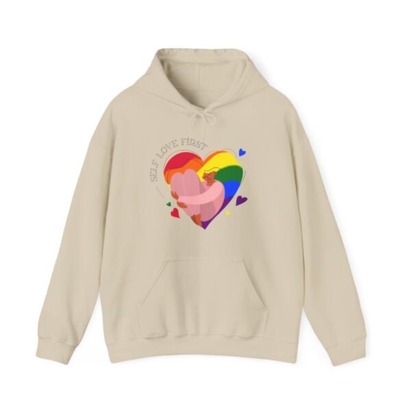Lgbt Flag Hoodie Valentine's Day Unisex Size - Self Love First - Image 9
