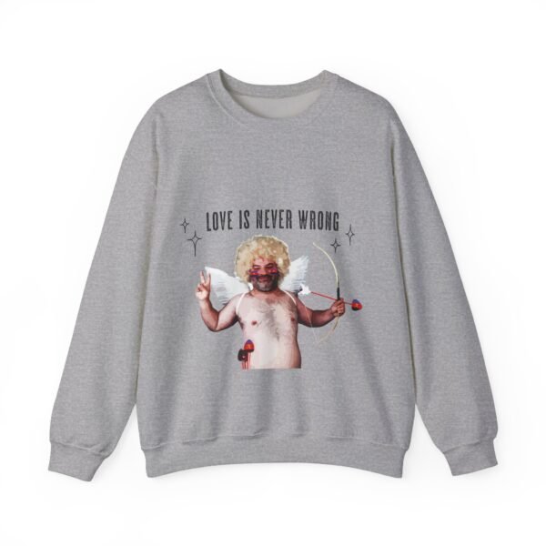 Polyamory Flag Heavy Blend Crewneck Sweatshirt Valentines Day Unisex Size - Love Is Never Wrong - Image 9