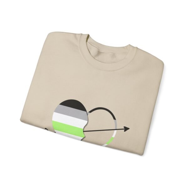 Agender Flag Heavy Blend Crewneck Sweatshirt Valentines Day Unisex Size - My Other Half - Image 7